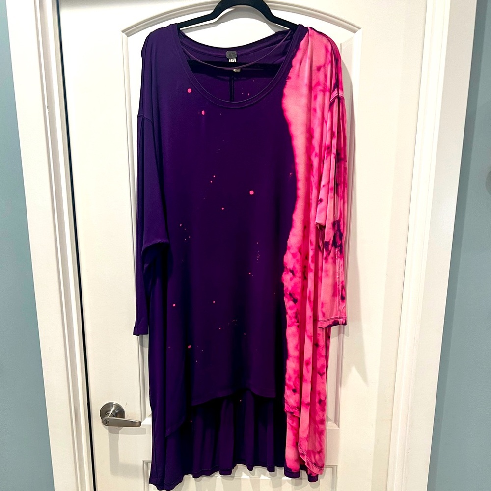 We The Free pink and purple high low dress.